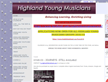Tablet Screenshot of highland-young-musicians.com